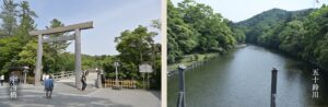 内宮の宇治橋と五十鈴川